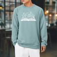 Wildflowers Book Day Flower Books Lover Reader Bookworm Cool Raglan Sleeve Sweatshirt Cardinal