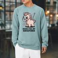 Women's Books Fuel My Horsepower Cute Reading Pony Raglan Sleeve Sweatshirt Cardinal Women's Books Fuel My Horsepower Cute Reading Pony Raglan Sleeve Sweatshirt Cardinal