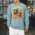 Women's Dark Arts And Crafts Club Retro Witchy Book Cover Raglan Sleeve Sweatshirt Cardinal Women's Dark Arts And Crafts Club Retro Witchy Book Cover Raglan Sleeve Sweatshirt Cardinal