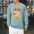 Women's DCC Uzi Jesus I Am The Way Character Stats RPG Books Raglan Sleeve Sweatshirt Cardinal