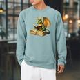 Women's Dragon Bookworm Reading Book Graphic Raglan Sleeve Sweatshirt Cardinal Women's Dragon Bookworm Reading Book Graphic Raglan Sleeve Sweatshirt Cardinal