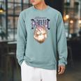 Women's Dungeon Crawler Carl Airbrushed Princess Donut Series Book Raglan Sleeve Sweatshirt Cardinal