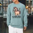 Women's My Hobby Horse Joins Every Book Quest Reading Lover Raglan Sleeve Sweatshirt Cardinal Women's My Hobby Horse Joins Every Book Quest Reading Lover Raglan Sleeve Sweatshirt Cardinal