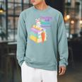 Women's Teaching Spring Semester Bunny Books Pencil Classroom Raglan Sleeve Sweatshirt Cardinal