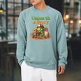 Women's Unearth a Story Summer 2026 Dinosaur Reading Books Dino Raglan Sleeve Sweatshirt Cardinal Women's Unearth a Story Summer 2026 Dinosaur Reading Books Dino Raglan Sleeve Sweatshirt Cardinal