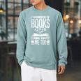 I Wonder If Books Think About Me Too Reading Book Lovers Raglan Sleeve Sweatshirt Cardinal I Wonder If Books Think About Me Too Reading Book Lovers Raglan Sleeve Sweatshirt Cardinal