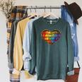 3D Bookshelf Raglan Sleeve Sweatshirt Heather Blue Lagoon