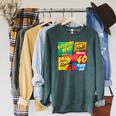 40 Years Old Birthday Comic Style Book Lover Party Raglan Sleeve Sweatshirt Heather Blue Lagoon