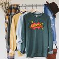 AAARGH Bubble From Comic Book Or Cartoon Raglan Sleeve Sweatshirt Heather Blue Lagoon