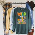 Animal Print For Boys Girls Kids Wild About Reading Books Raglan Sleeve Sweatshirt Heather Blue Lagoon Animal Print For Boys Girls Kids Wild About Reading Books Raglan Sleeve Sweatshirt Heather Blue Lagoon