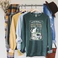 Anti-Social Book-Club Cat Graphic Raglan Sleeve Sweatshirt Heather Blue Lagoon