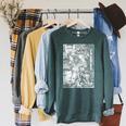 Apocalypse St John Devours The Book 1498 DüRer Angels Raglan Sleeve Sweatshirt Heather Blue Lagoon