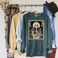 The Audiobook Girl Books Headphones Tarot Card Skeleton Raglan Sleeve Sweatshirt Heather Blue Lagoon The Audiobook Girl Books Headphones Tarot Card Skeleton Raglan Sleeve Sweatshirt Heather Blue Lagoon