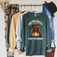 Ban The Fascists Save The Books Book & Dogs Lovers Raglan Sleeve Sweatshirt Heather Blue Lagoon