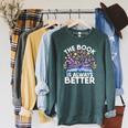 The Book Is Always Better Literature Teacher Reading Raglan Sleeve Sweatshirt Heather Blue Lagoon The Book Is Always Better Literature Teacher Reading Raglan Sleeve Sweatshirt Heather Blue Lagoon