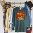 Book Of Kells Celtic Knot Medieval Bird Premium Tri-Blend Raglan Sleeve Sweatshirt Heather Blue Lagoon