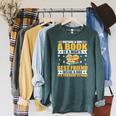 Book Lover Outside a Dog a Book Is a Man's Best Friend Raglan Sleeve Sweatshirt Heather Blue Lagoon Book Lover Outside a Dog a Book Is a Man's Best Friend Raglan Sleeve Sweatshirt Heather Blue Lagoon