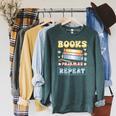 Book And Pajama Books Pajamas Repeat Librarian Raglan Sleeve Sweatshirt Heather Blue Lagoon Book And Pajama Books Pajamas Repeat Librarian Raglan Sleeve Sweatshirt Heather Blue Lagoon