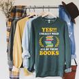 Book Reading Books Library Reading Rat Bookworm Raglan Sleeve Sweatshirt Heather Blue Lagoon