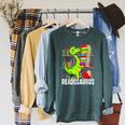 Book Readosaurus Dinosaur Books Library Reading Lovers Raglan Sleeve Sweatshirt Heather Blue Lagoon Book Readosaurus Dinosaur Books Library Reading Lovers Raglan Sleeve Sweatshirt Heather Blue Lagoon