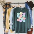 Book Tropes Raglan Sleeve Sweatshirt Heather Blue Lagoon