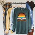 Bookmarks Are For Quitters Reading Books Book Reader Raglan Sleeve Sweatshirt Heather Blue Lagoon