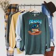 Booknerd Easily Distracted By Dragons And Books Dragon Lover Raglan Sleeve Sweatshirt Heather Blue Lagoon