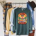 Books Bring Power Leer ES Poder Hispanic Pride Reading Raglan Sleeve Sweatshirt Heather Blue Lagoon