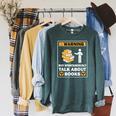 Books Reading Lovers Bookworm Librarian Book Nerd Read Raglan Sleeve Sweatshirt Heather Blue Lagoon