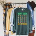 Books School Teacher Student Happy 100th Day Of School Raglan Sleeve Sweatshirt Heather Blue Lagoon Books School Teacher Student Happy 100th Day Of School Raglan Sleeve Sweatshirt Heather Blue Lagoon