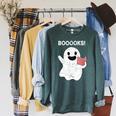 Books Spirit Books Spirit Books Ghost Raglan Sleeve Sweatshirt Heather Blue Lagoon