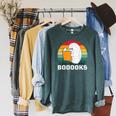 Booooks Funny Halloween Ghost Books For Bookworm Readers Raglan Sleeve Sweatshirt Heather Blue Lagoon Booooks Funny Halloween Ghost Books For Bookworm Readers Raglan Sleeve Sweatshirt Heather Blue Lagoon