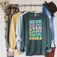 Bruh Return Your Books Librarian School Library Raglan Sleeve Sweatshirt Heather Blue Lagoon