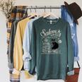 Cat Witch Salem Book Club Reading Halloween Book Lover Raglan Sleeve Sweatshirt Heather Blue Lagoon