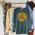 Celtic Book Of Kells Trinity Hounds Raglan Sleeve Sweatshirt Heather Blue Lagoon