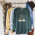 Chapter 69 Book Lovers & Readers 69th Birthday Wildflowers Raglan Sleeve Sweatshirt Heather Blue Lagoon