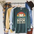 I Closed My Book To Be Here Reading Premium Tri-Blend Raglan Sleeve Sweatshirt Heather Blue Lagoon I Closed My Book To Be Here Reading Premium Tri-Blend Raglan Sleeve Sweatshirt Heather Blue Lagoon