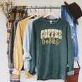 Coffee And Books I Love Them Both Book Coffee Lover Raglan Sleeve Sweatshirt Heather Blue Lagoon