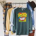 Comic Book Collectors Have Serious Issues Raglan Sleeve Sweatshirt Heather Blue Lagoon