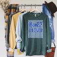 Coquette Book Lover Preppy Blue Stripes Bookworm Reading Raglan Sleeve Sweatshirt Heather Blue Lagoon