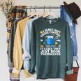 Cruise They Book Themselves I Have No Control On A Cruise Raglan Sleeve Sweatshirt Heather Blue Lagoon