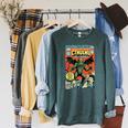 Cthulhu Lord Of Madness Vintage Comic Book Cover Raglan Sleeve Sweatshirt Heather Blue Lagoon