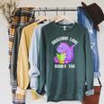 Cure Dragons Love Books Too Raglan Sleeve Sweatshirt Heather Blue Lagoon