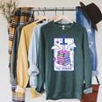 Dark Romance Reader Retro 90s Style Bookish Spicy Book Lover Raglan Sleeve Sweatshirt Heather Blue Lagoon