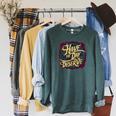 Have The Day You Deserve Sassy Spicy Graphic Book Lovers Raglan Sleeve Sweatshirt Heather Blue Lagoon