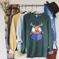 Dear Drop Everything And Read Book Reading Pun Graphic Raglan Sleeve Sweatshirt Heather Blue Lagoon