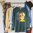 Disney Princess Never Judge A Book By Its Cover Raglan Sleeve Sweatshirt Heather Blue Lagoon Disney Princess Never Judge A Book By Its Cover Raglan Sleeve Sweatshirt Heather Blue Lagoon