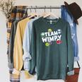 DOAWK Colorful Team Wimpy Sticker Collage Book Series Raglan Sleeve Sweatshirt Heather Blue Lagoon DOAWK Colorful Team Wimpy Sticker Collage Book Series Raglan Sleeve Sweatshirt Heather Blue Lagoon