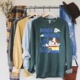 Dog Books Life Is Great Raglan Sleeve Sweatshirt Heather Blue Lagoon