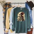 Dragon Reading a Book Dragons And Books Lover Bookworm Raglan Sleeve Sweatshirt Heather Blue Lagoon